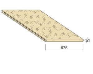 Dalle OSB3 - 2,5 m x 0,675 m - ép.18 mm