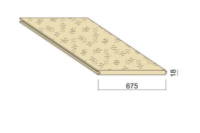 Dalle OSB3 - 2,5 m x 0,675 m - ép.18 mm Dalle OSB3 - 2,5 m x 0,675 m - ép.18 mm