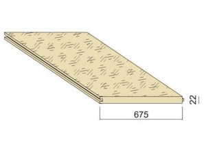 Dalle OSB3 - 2,5 m x 0,675 m - ép.22 mm