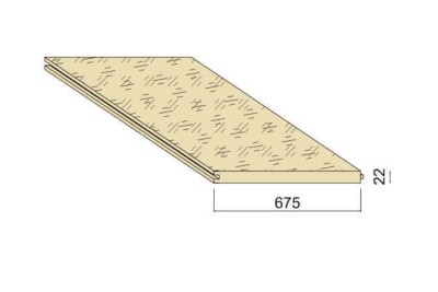 Dalle OSB3 - 2,5 m x 0,675 m - ép.22 mm Dalle OSB3 - 2,5 m x 0,675 m - ép.22 mm