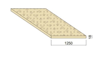 Panneau OSB - 2,5 m x 1,250 m - ép.18 mm Panneau OSB - 2,5 m x 1,250 m - ép.18 mm