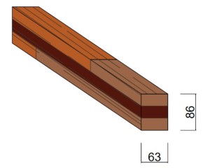 Carrelet Acajou 63 x 86 mm