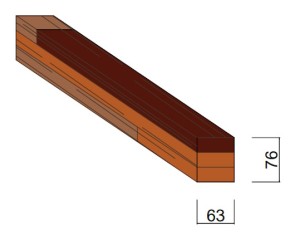 Carrelet Acajou 63 x 76 mm