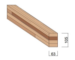 Carrelet Méranti 63 x 105 mm