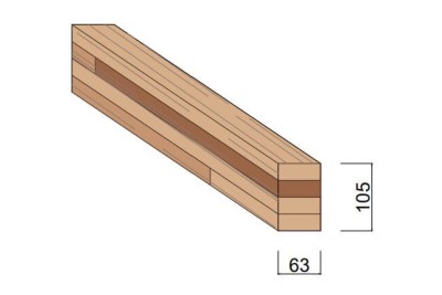 Carrelet Méranti 63 x 105 mm
