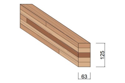 Carrelet Méranti 63 x 125 mm Carrelet Méranti 63 x 125 mm