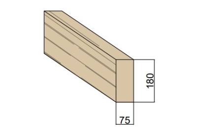 Panne en bois massif 75 x 180 mm