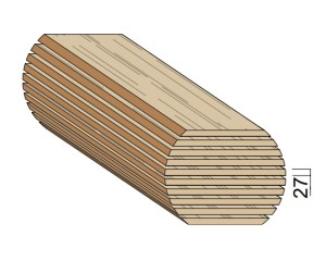 Bois en plot - Bille de Chêne 27 mm