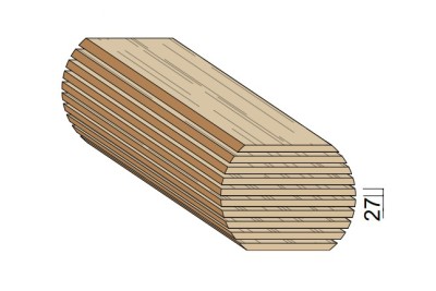 Bois en plot - Bille de Chêne 27 mm Bois en plot - Bille de Chêne 27 mm