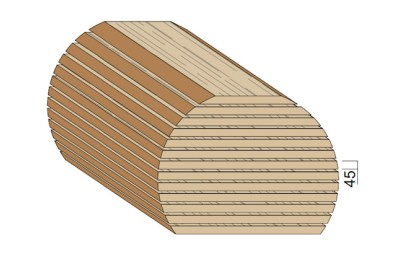 Bois en plot - Bille de Chêne 45 mm Bois en plot - Bille de Chêne 45 mm