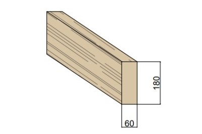 Panne en bois massif 60 x 180 mm