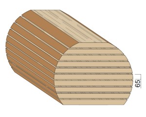 Bois en plot - Bille de Chêne 65 mm