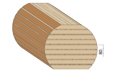 Bois en plot - Bille de Chêne 80 mm Bois en plot - Bille de Chêne 80 mm