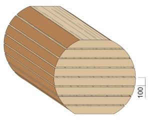 Bois en plot - Bille de Chêne 100 mm