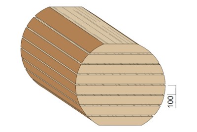 Bois en plot - Bille de Chêne 100 mm Bois en plot - Bille de Chêne 100 mm