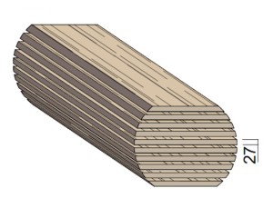 Bois en plot - Bille de Frêne 27 mm