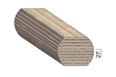 Bois en plot - Bille de Frêne 27 mm