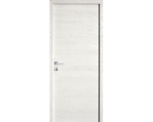 Porte Rozière Epure modulo - chêne dosse brossé - blanc satin couleur unie