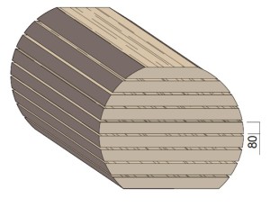 Bois en plot - Bille de Frêne 80 mm