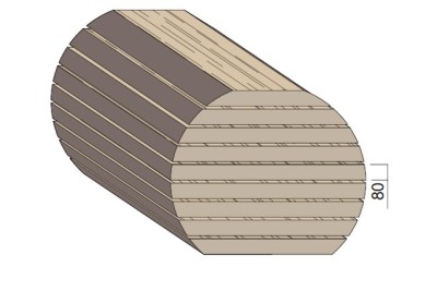 Bois en plot - Bille de Frêne 80 mm Bois en plot - Bille de Frêne 80 mm