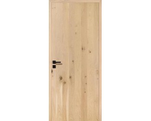 Porte Rozière - Epure verticale chêne dosse : Ultra mat brossé