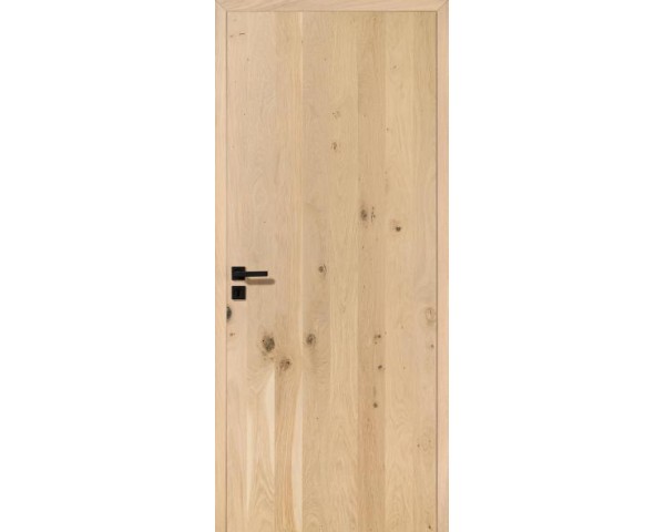 Porte Rozière - Epure verticale chêne dosse : Ultra mat brossé