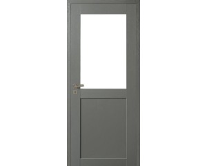 Porte Rozière Factory - chêne rustique - gris souris RAL 7005