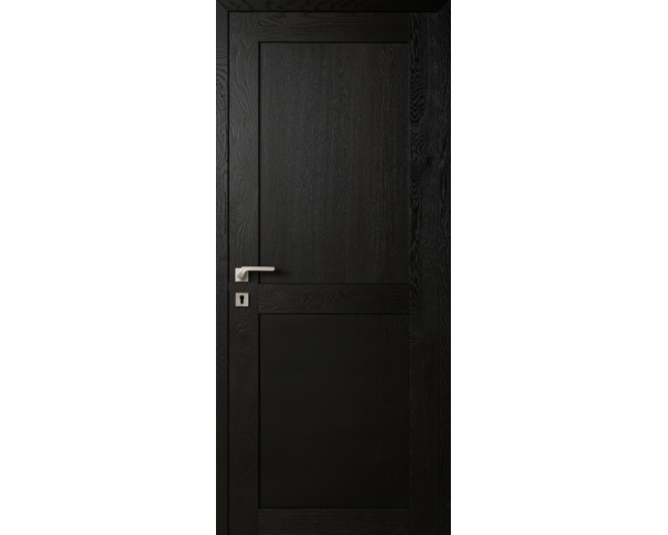 Porte Rozière Fabrica - chêne rustique - noir foncé RAL 9005