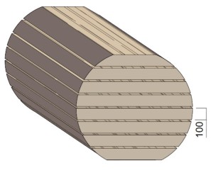 Bois en plot - Bille de Frêne 100 mm