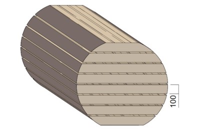 Bois en plot - Bille de Frêne 100 mm