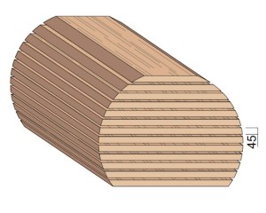 Bois en plot - Bille de Hêtre 45 mm
