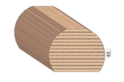 Bois en plot - Bille de Hêtre 45 mm