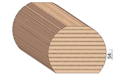 Bois en plot - Bille de Hêtre 54 mm Bois en plot - Bille de Hêtre 54 mm