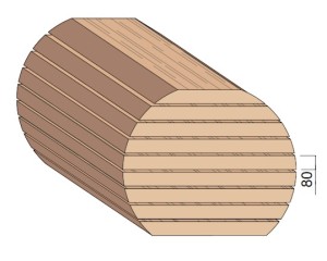 Bois en plot - Bille de Hêtre 80 mm