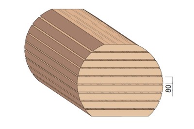 Bois en plot - Bille de Hêtre 80 mm
