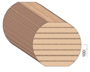 Bois en plot - Bille de Hêtre 100 mm