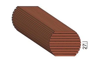 Bois en plot - Bille de Exotique 27 mm