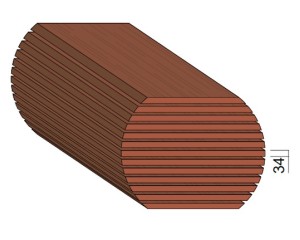 Bois en plot - Bille de Exotique 34 mm
