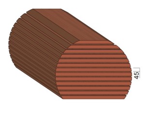 Bois en plot - Bille de Exotique 45 mm