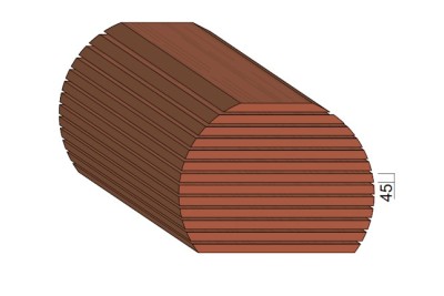 Bois en plot - Bille de Exotique 45 mm Bois en plot - Bille de Exotique 45 mm