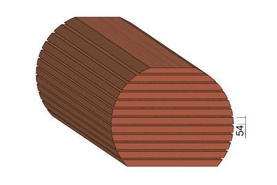 Bois en plot - Bille de Exotique 54 mm