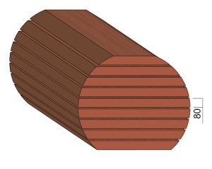 Bois en plot - Bille de Exotique 80 mm