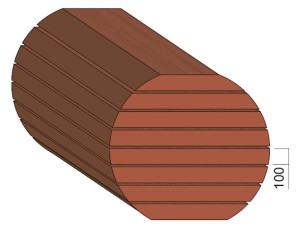 Bois en plot - Bille de Exotique 100 mm