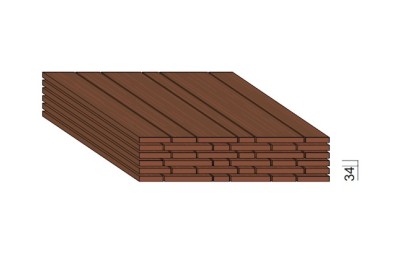 Bois avivé Sipo 34 mm