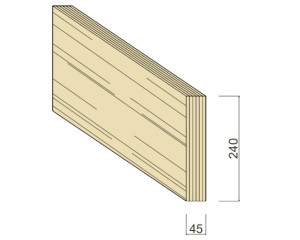 Lamibois type S - 45 x 240 mm