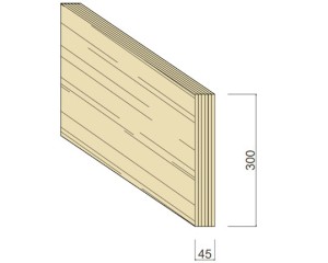 Lamibois type S - 45 x 300 mm