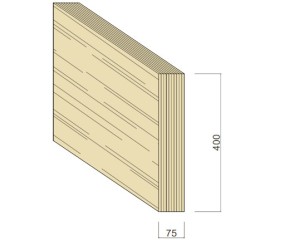 Lamibois type S - 75 x 400 mm