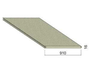 Dalle Aggloméré CTBH Hydrofuge - 2,04 m x 0,91 m - ép.16 mm