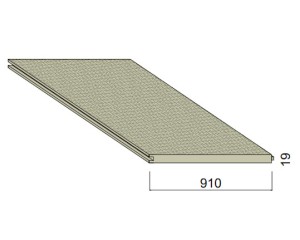 Dalle Aggloméré CTBH Hydrofuge - 2,04 m x 0,91 m - ép.19 mm