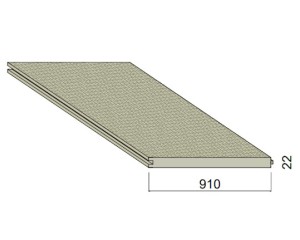Dalle Aggloméré CTBH Hydrofuge - 2,04 m x 0,91 m - ép.22 mm
